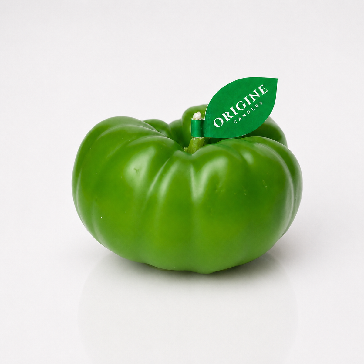 Small Tomato Candle GREEN