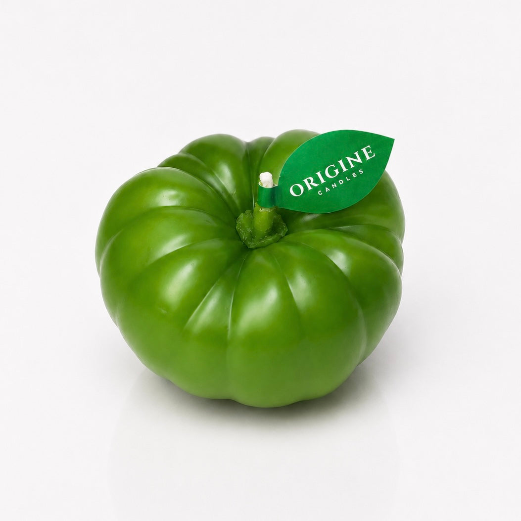 Small Tomato Candle GREEN