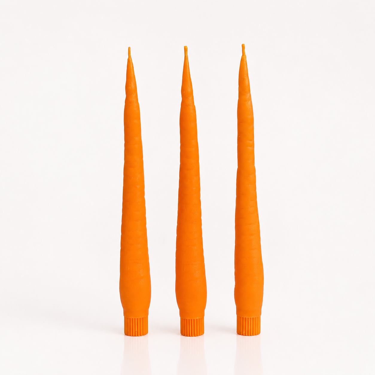 Carrot Beeswax Candles x 3