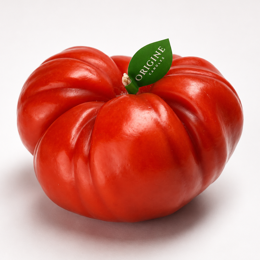 Big Heirloom Tomato Candle RED
