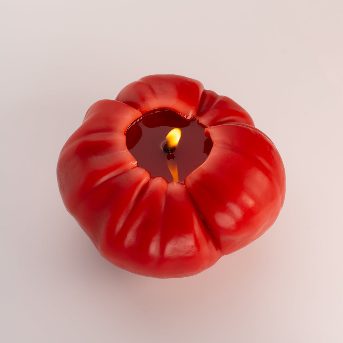 Big Heirloom Tomato Candle RED