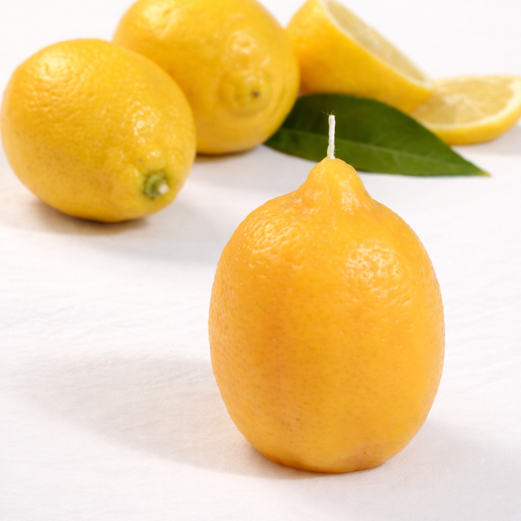 lemon beeswax candle